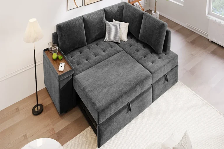 L Shaped Couch With Pull Out Bed for Smart Living