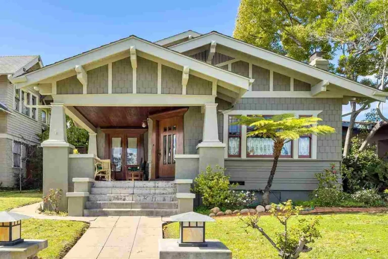Sage Green House With Black Trim